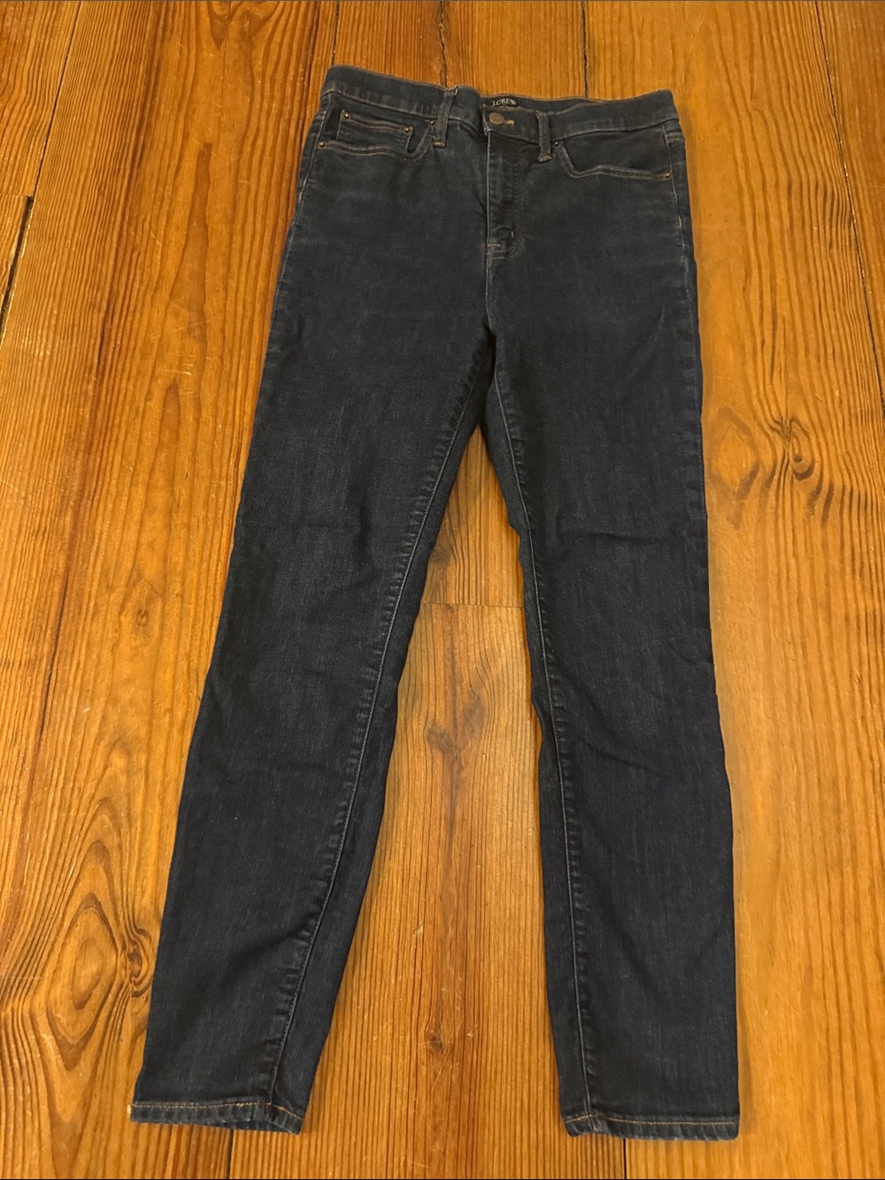 Jcrew Dark Blue high rise skinny Jeans